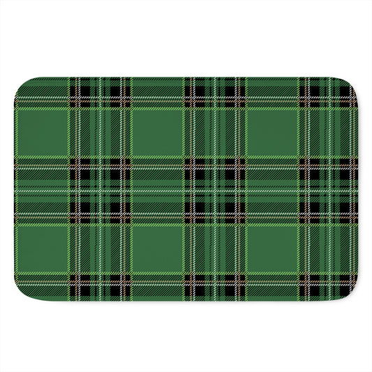 Green Stewart Tartan Pattern Print Indoor Door Mat