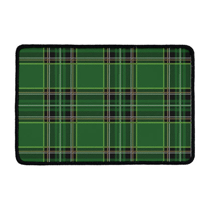 Green Stewart Tartan Pattern Print Kitchen Mat