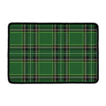 Green Stewart Tartan Pattern Print Kitchen Mat