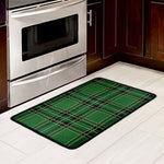 Green Stewart Tartan Pattern Print Kitchen Mat