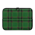 Green Stewart Tartan Pattern Print Laptop Sleeve