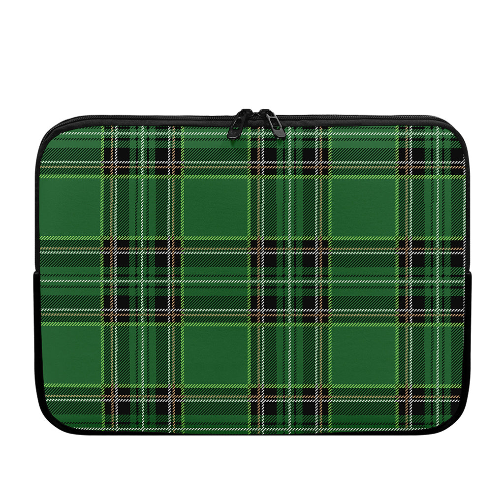 Green Stewart Tartan Pattern Print Laptop Sleeve