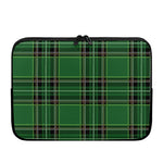 Green Stewart Tartan Pattern Print Laptop Sleeve