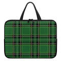 Green Stewart Tartan Pattern Print Laptop Sleeve With Handle