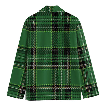 Green Stewart Tartan Pattern Print Men's Blazer