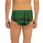 Green Stewart Tartan Pattern Print Men's Briefs