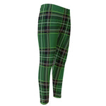 Green Stewart Tartan Pattern Print Men's Compression Pants