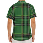 Green Stewart Tartan Pattern Print Men's Deep V-Neck Shirt
