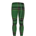 Green Stewart Tartan Pattern Print Men's Leggings