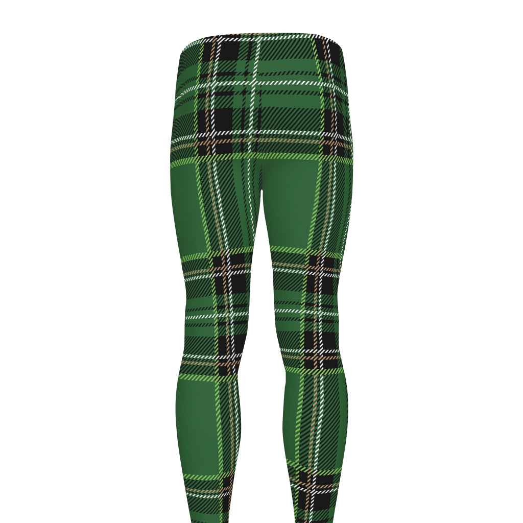 Green Stewart Tartan Pattern Print Men's leggings