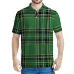 Green Stewart Tartan Pattern Print Men's Polo Shirt