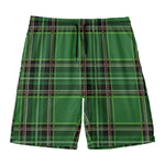 Green Stewart Tartan Pattern Print Men's Swim Trunks