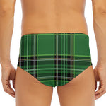 Green Stewart Tartan Pattern Print Men's Triangle Swim Briefs