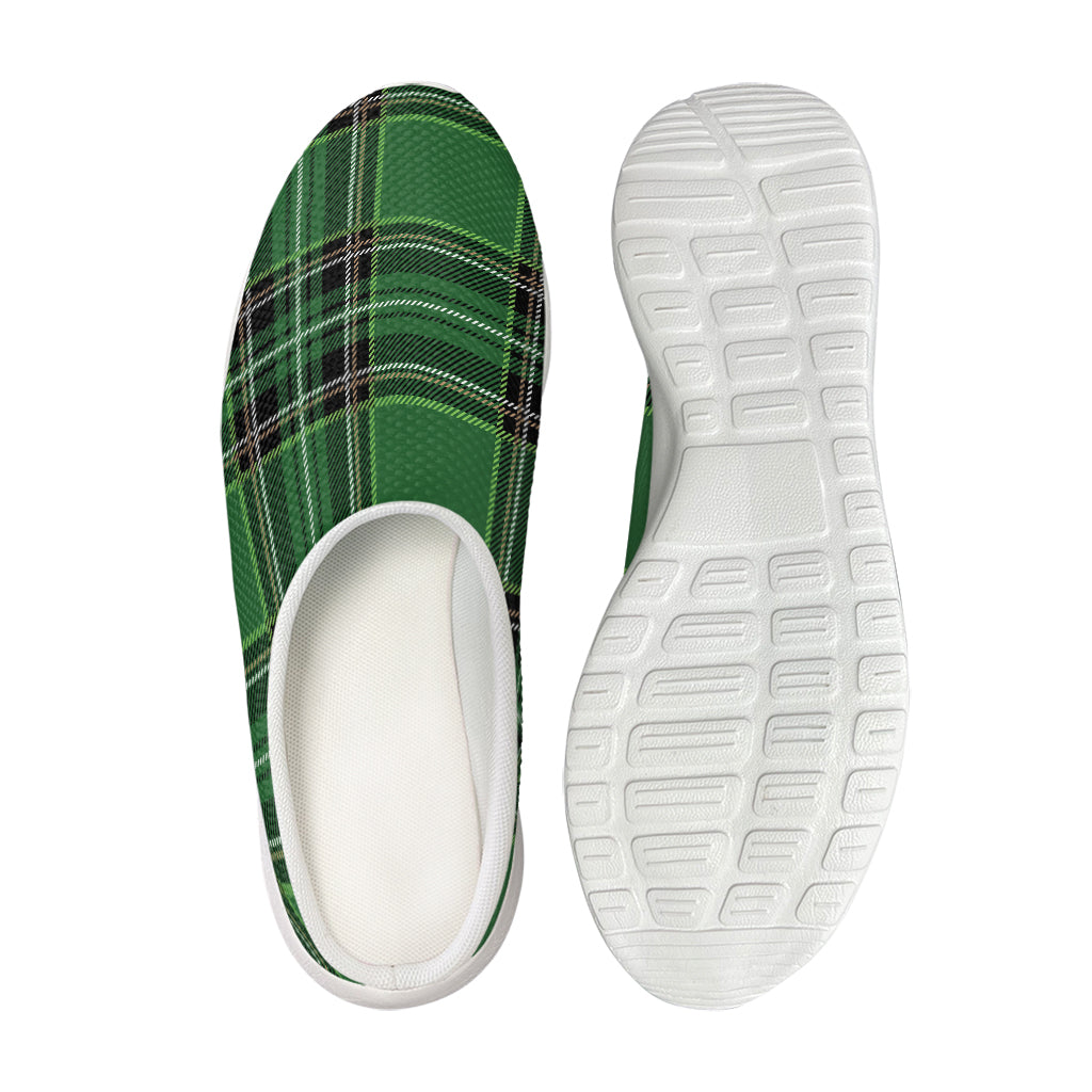 Green Stewart Tartan Pattern Print Mesh Casual Shoes
