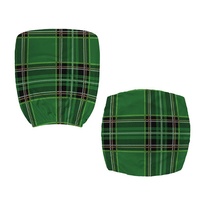 Green Stewart Tartan Pattern Print Office Chair Cover