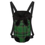 Green Stewart Tartan Pattern Print Pet Carrier Backpack