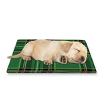 Green Stewart Tartan Pattern Print Pet Cooling Mat Cover