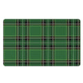 Green Stewart Tartan Pattern Print Polyester Doormat