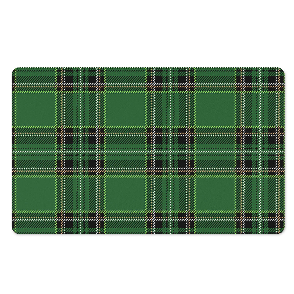 Green Stewart Tartan Pattern Print Polyester Doormat