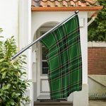 Green Stewart Tartan Pattern Print Polyester Flag