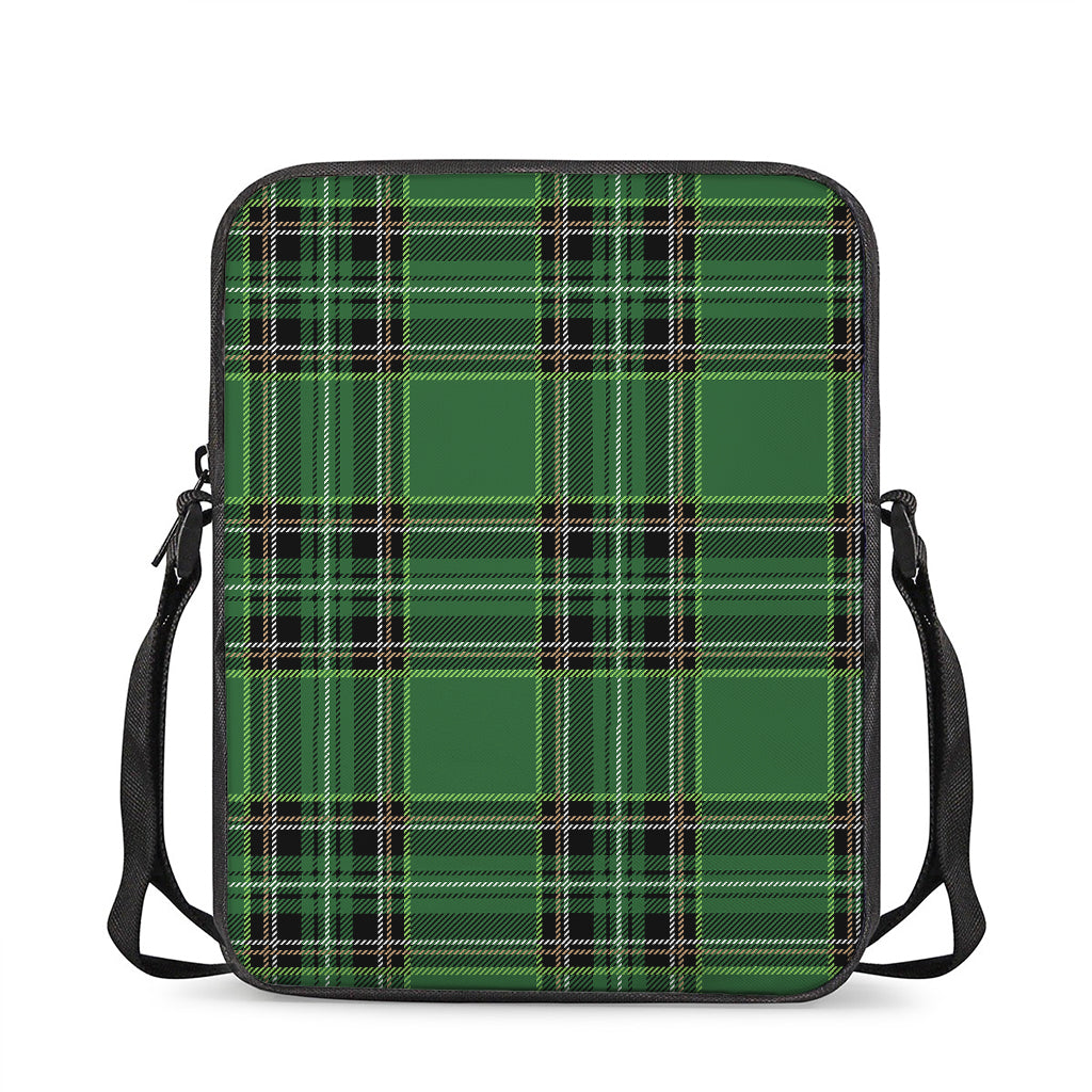 Green Stewart Tartan Pattern Print Rectangular Crossbody Bag