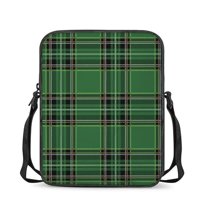 Green Stewart Tartan Pattern Print Rectangular Crossbody Bag