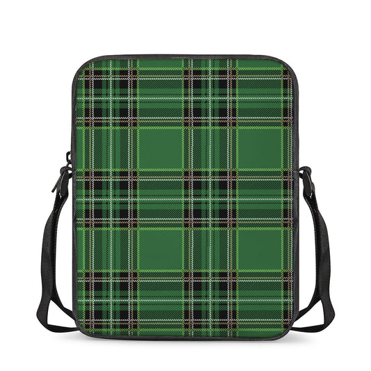 Green Stewart Tartan Pattern Print Rectangular Crossbody Bag