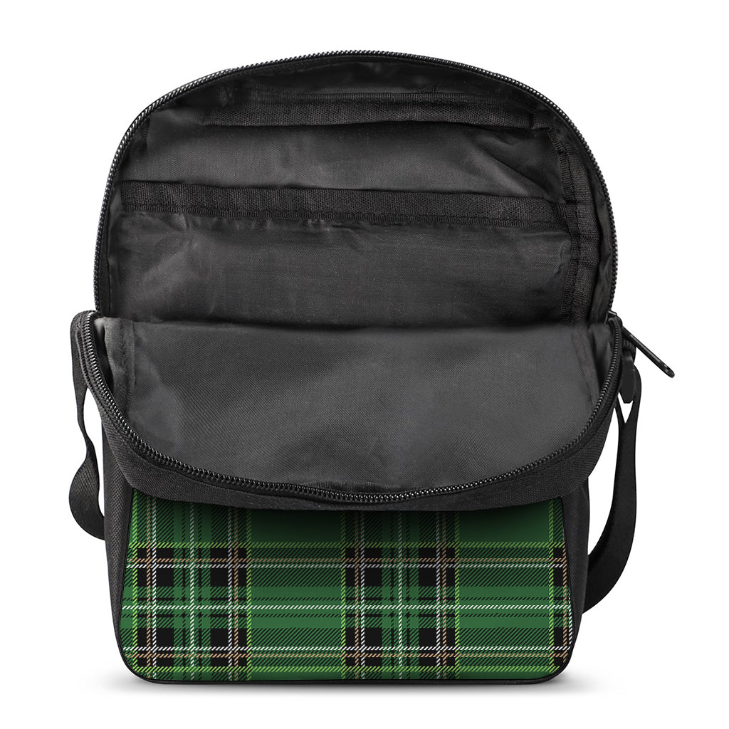 Green Stewart Tartan Pattern Print Rectangular Crossbody Bag