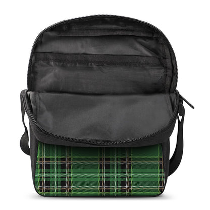 Green Stewart Tartan Pattern Print Rectangular Crossbody Bag