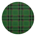 Green Stewart Tartan Pattern Print Round Blanket