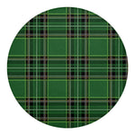 Green Stewart Tartan Pattern Print Round Blanket