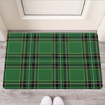 Green Stewart Tartan Pattern Print Rubber Doormat