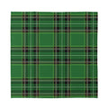 Green Stewart Tartan Pattern Print Silk Bandana