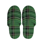 Green Stewart Tartan Pattern Print Slippers