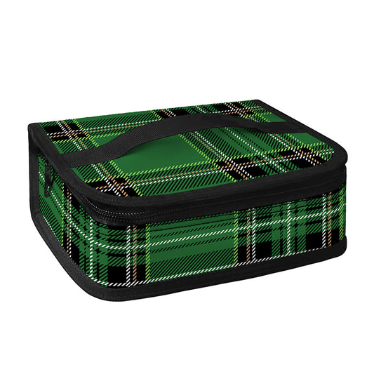 Green Stewart Tartan Pattern Print Small Lunch Bag