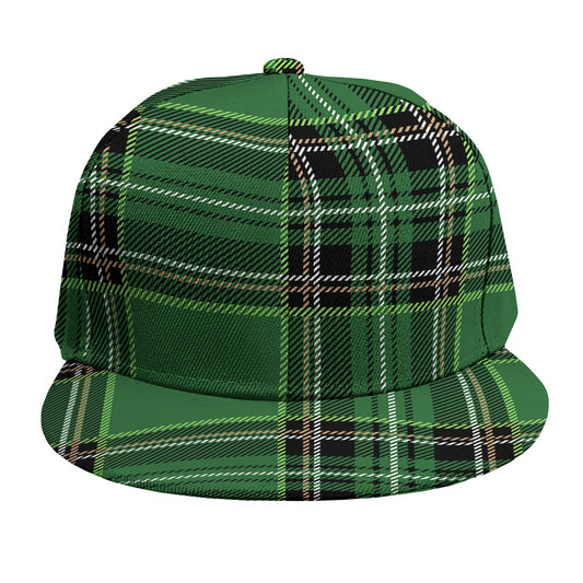 Green Stewart Tartan Pattern Print Snapback Cap