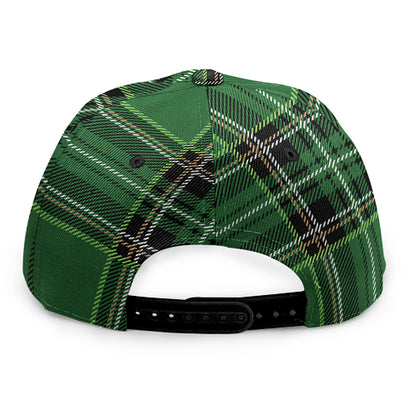 Green Stewart Tartan Pattern Print Snapback Cap