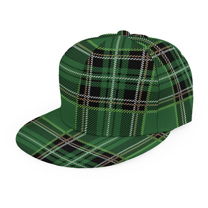Green Stewart Tartan Pattern Print Snapback Cap