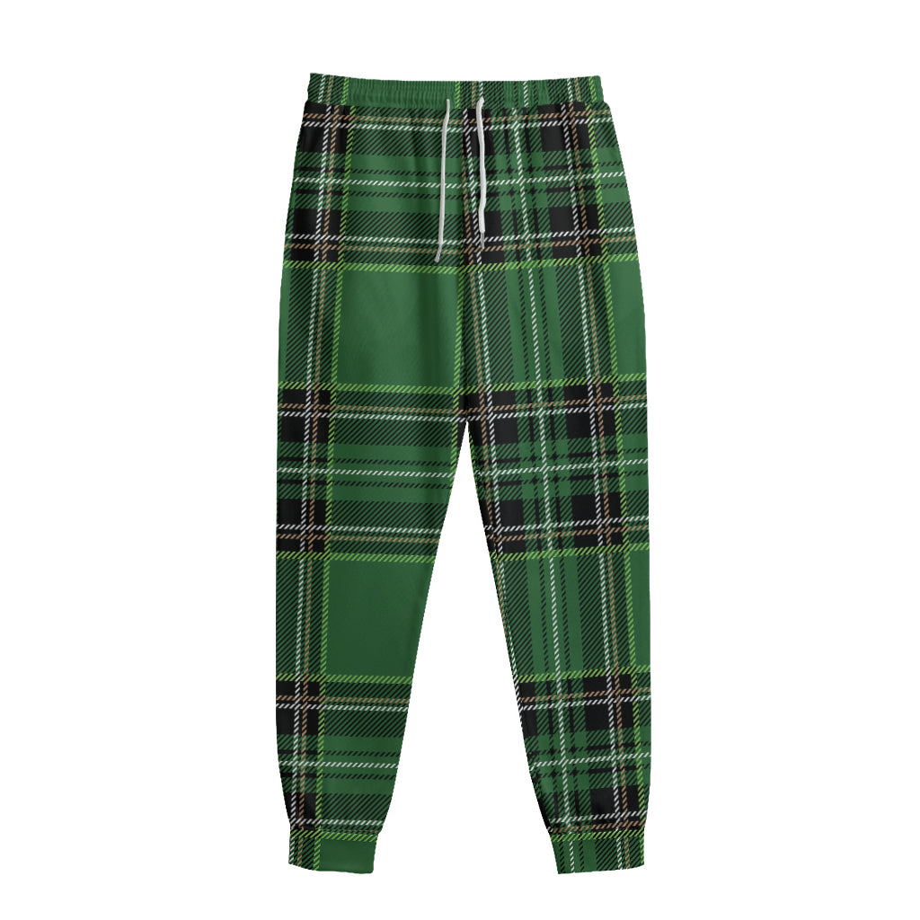 Green Stewart Tartan Pattern Print Sweatpants