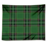 Green Stewart Tartan Pattern Print Tapestry