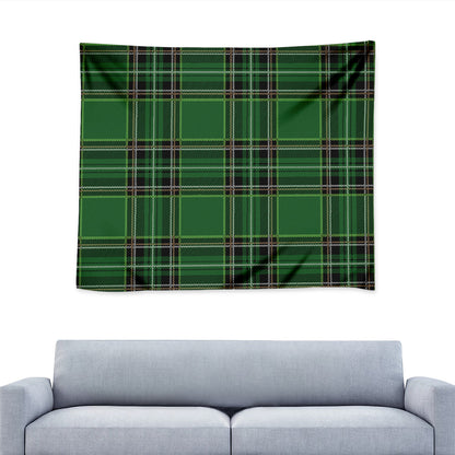 Green Stewart Tartan Pattern Print Tapestry