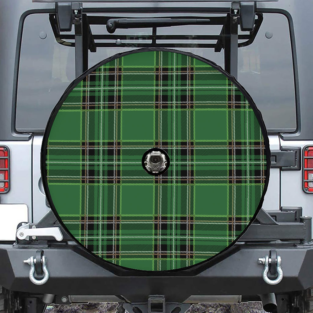 Green Stewart Tartan Pattern Print Tire Cover With Camera Hole