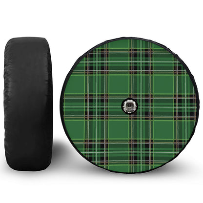 Green Stewart Tartan Pattern Print Tire Cover With Camera Hole