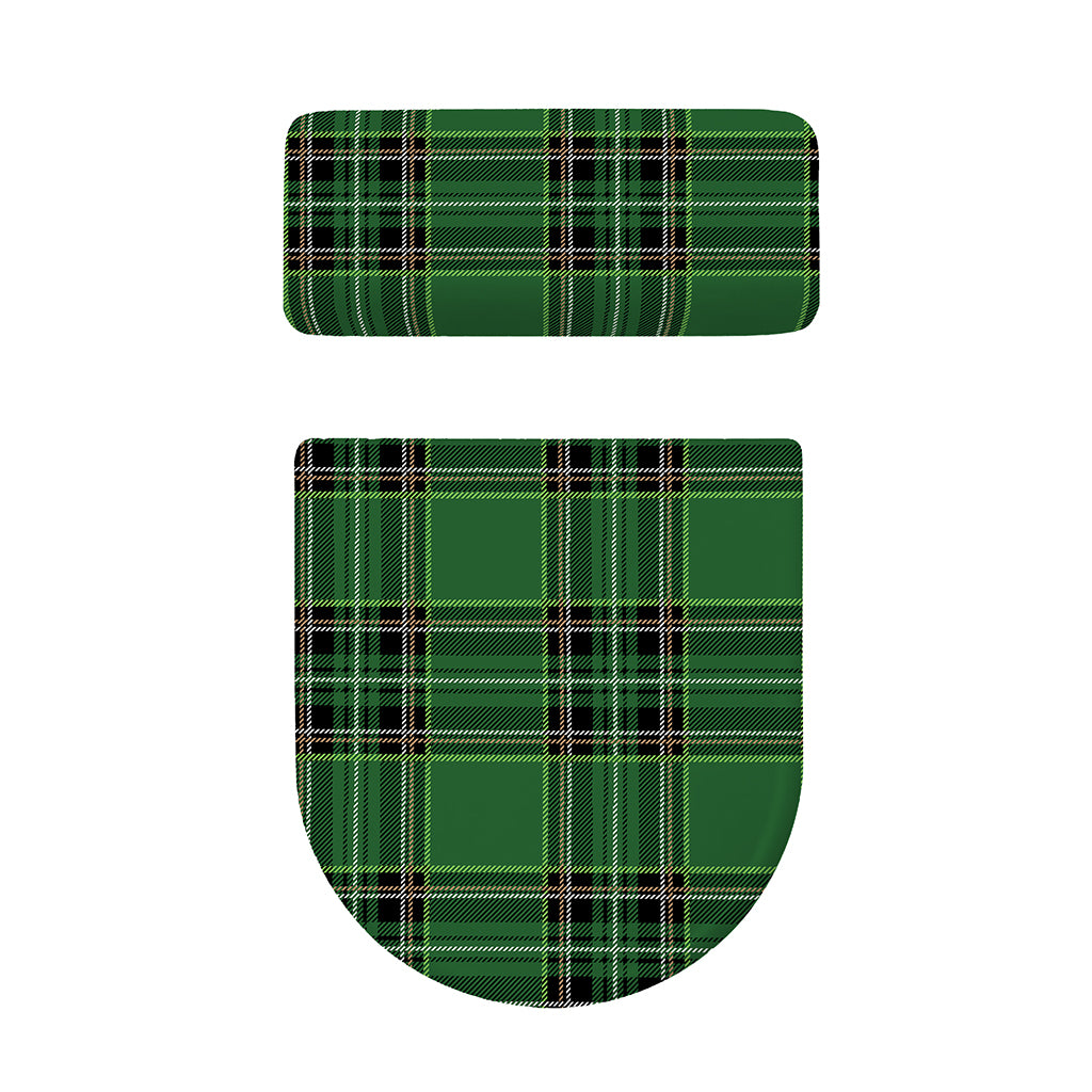 Green Stewart Tartan Pattern Print Toilet Lid And Tank Cover Set