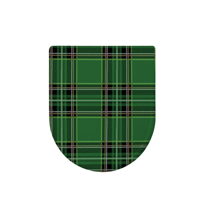 Green Stewart Tartan Pattern Print Toilet Lid Cover