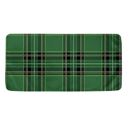 Green Stewart Tartan Pattern Print Towel