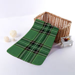 Green Stewart Tartan Pattern Print Towel