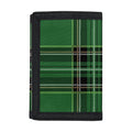 Green Stewart Tartan Pattern Print Trifold Wallet
