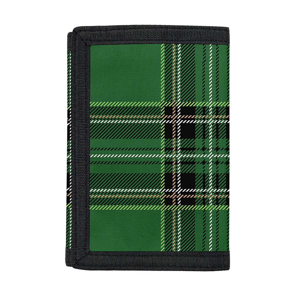 Green Stewart Tartan Pattern Print Trifold Wallet