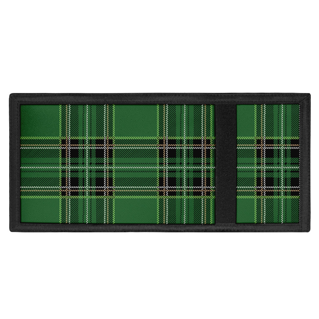 Green Stewart Tartan Pattern Print Trifold Wallet